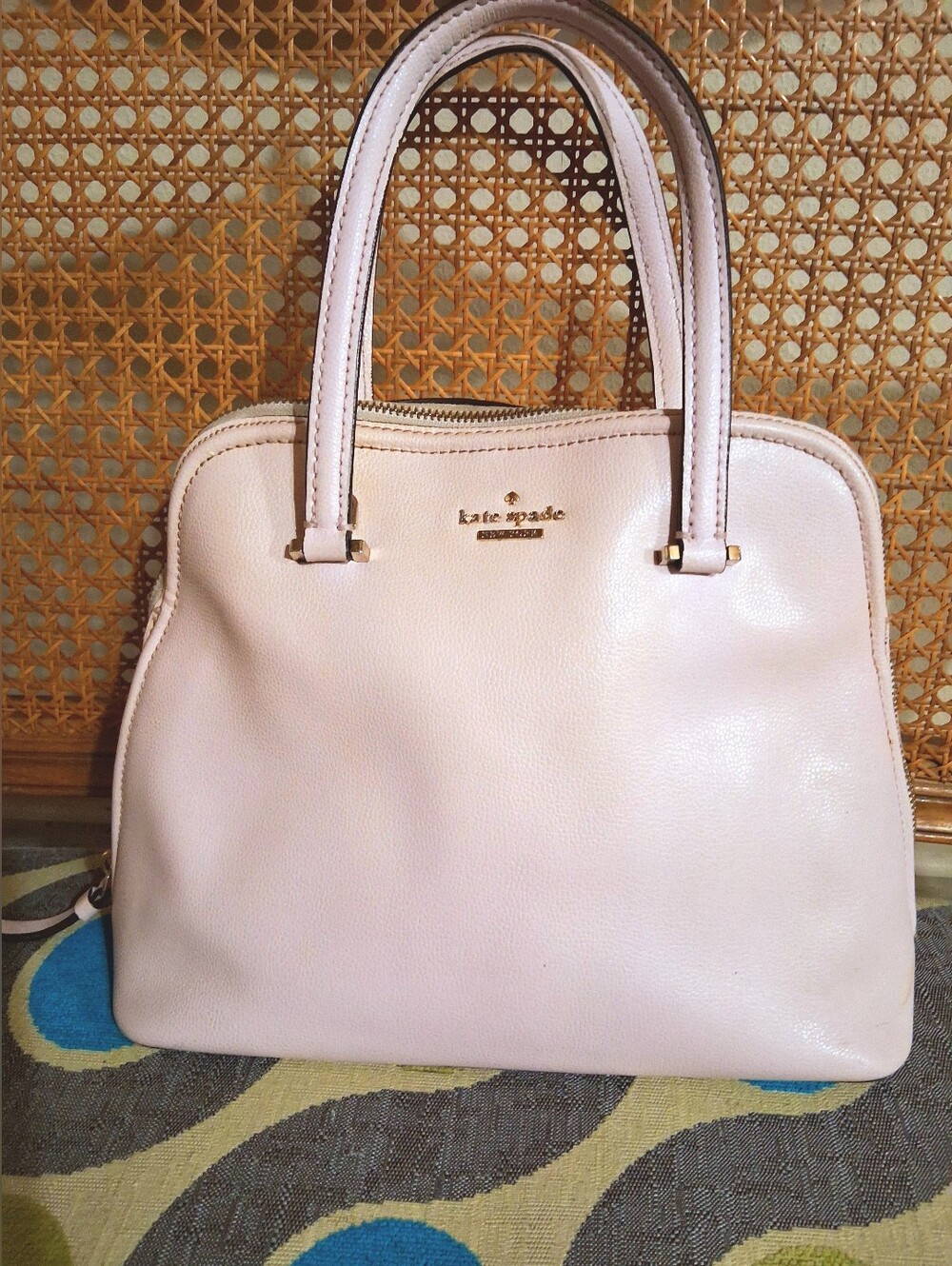 Kate Spade Patterson Drive Small Dome Satchel Leather Handbag – Pale Pink